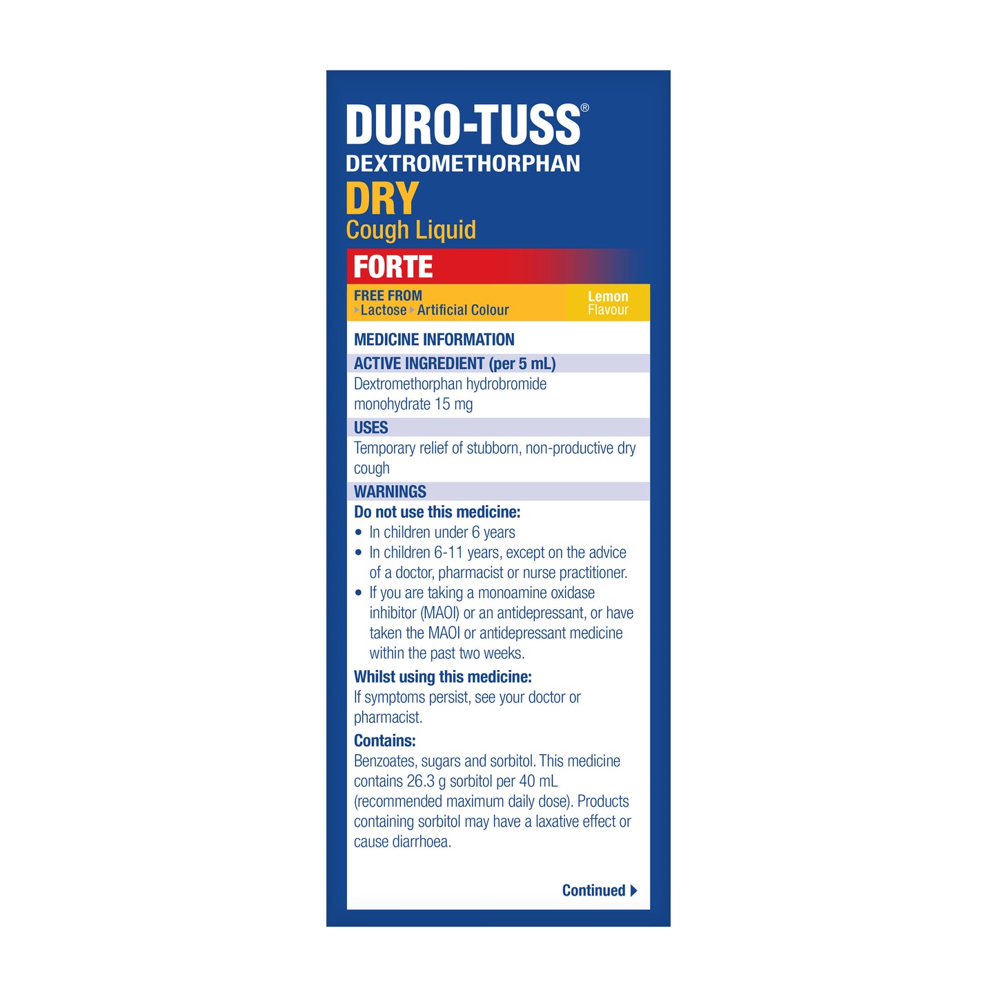 DURO-TUSS Dry Cough Liquid Forte