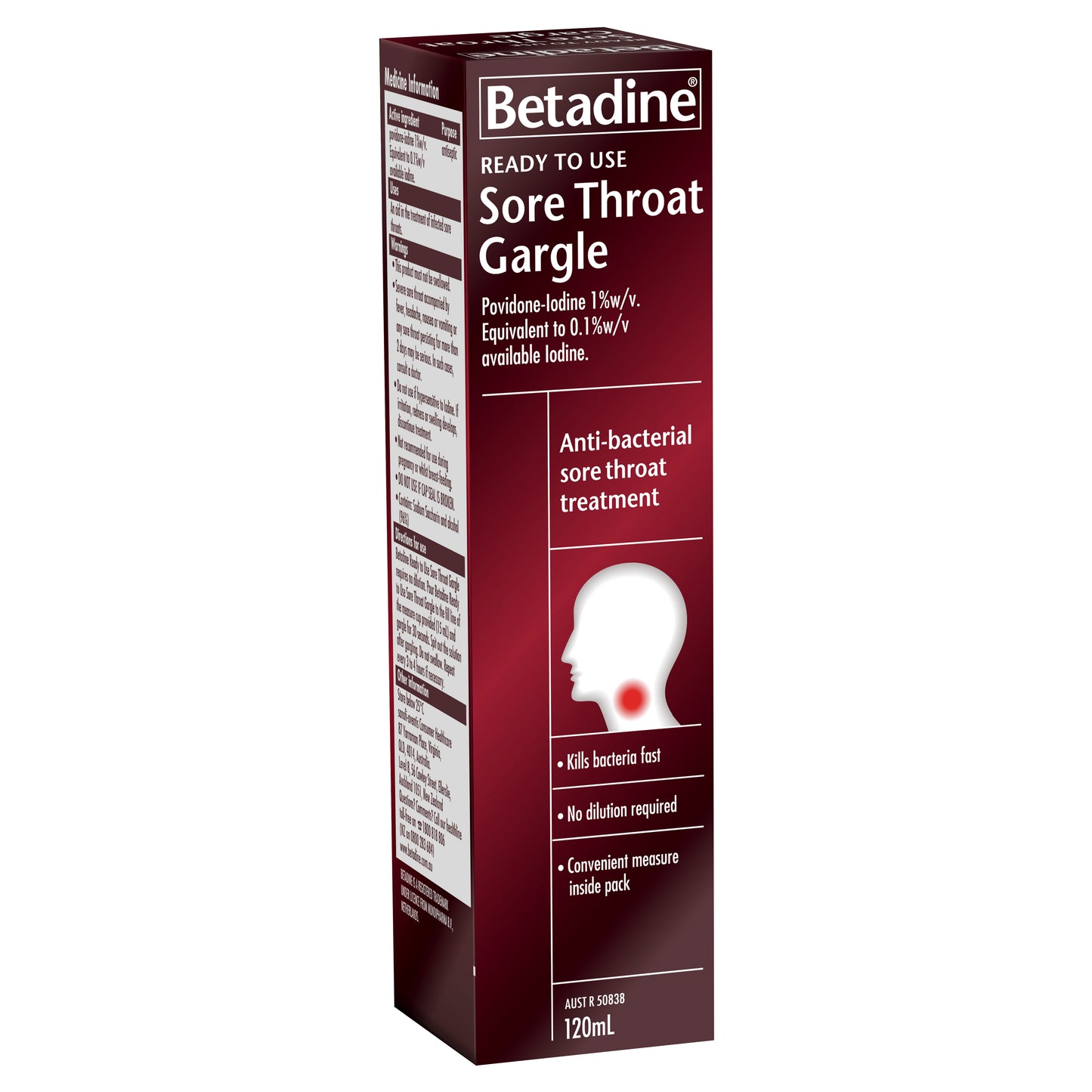 Betadine Ready To Use Sore Throat Gargle