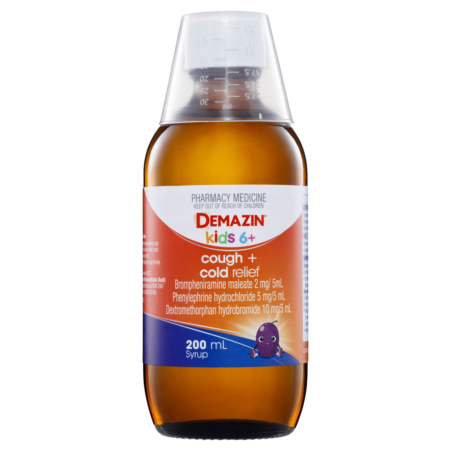 Demazin Kids 6+ Cough & Cold Relief Syrup Grape Flavour