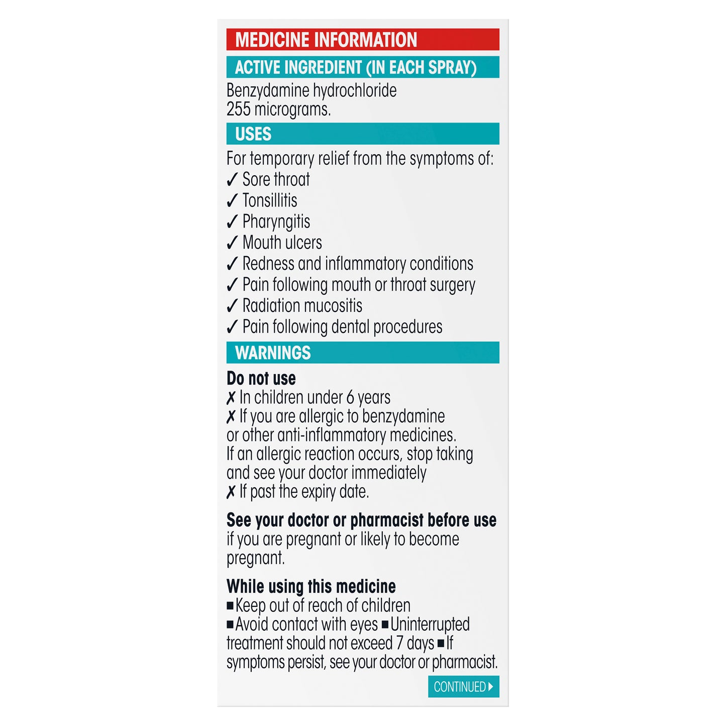 Difflam Sore Throat Spray