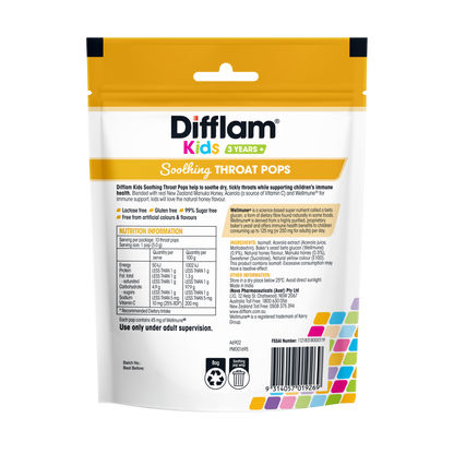 Difflam Kids Soothing Throat Pops