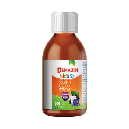 Demazin Kids 2+ Cough + Immune Defence Syrup Natural Berry Flavour