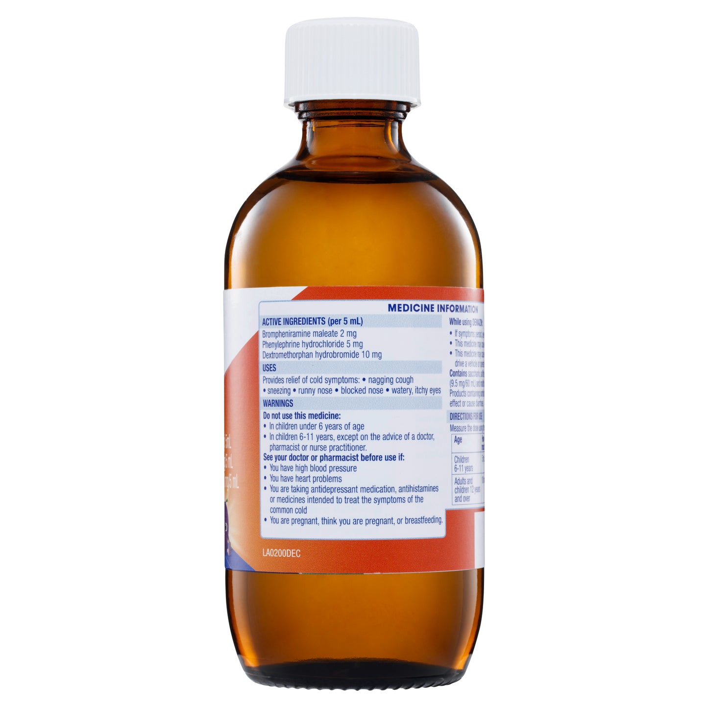 Demazin Kids 6+ Cough & Cold Relief Syrup Grape Flavour