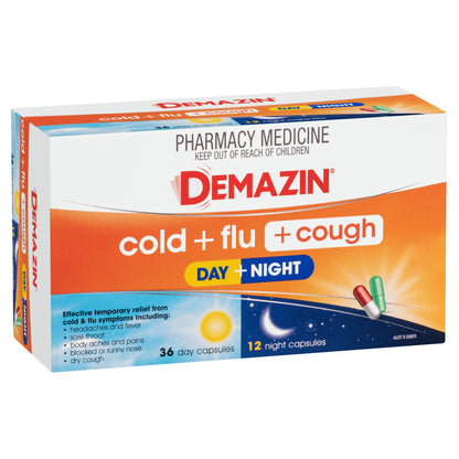 Demazin Cold + Flu + Cough Day + Night