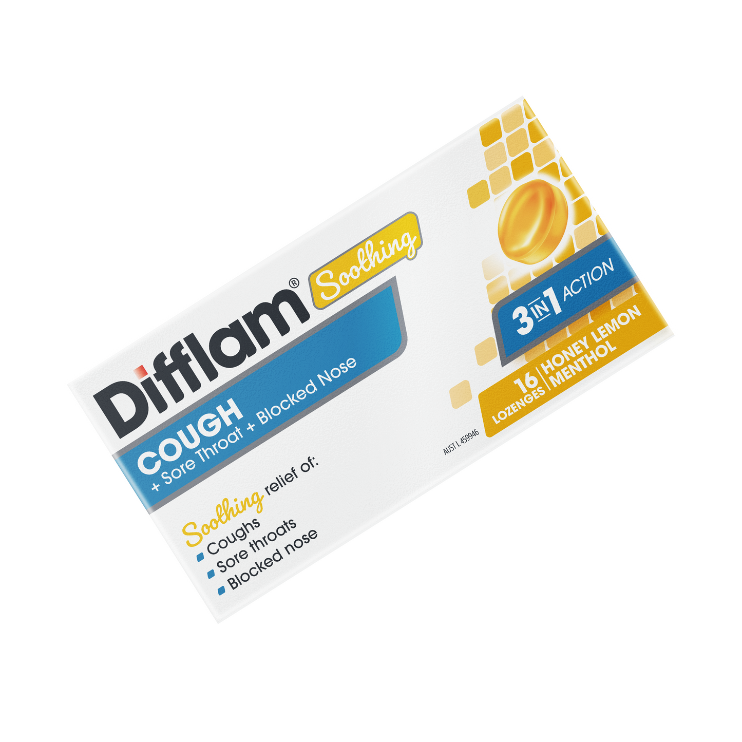 Difflam Soothing Cough + Sore Throat + Blocked Nose Lozenges