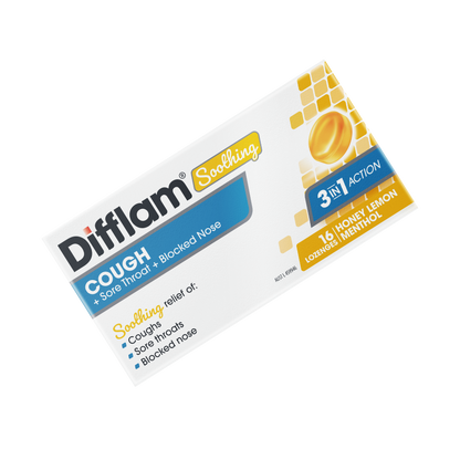 Difflam Soothing Cough + Sore Throat + Blocked Nose Lozenges